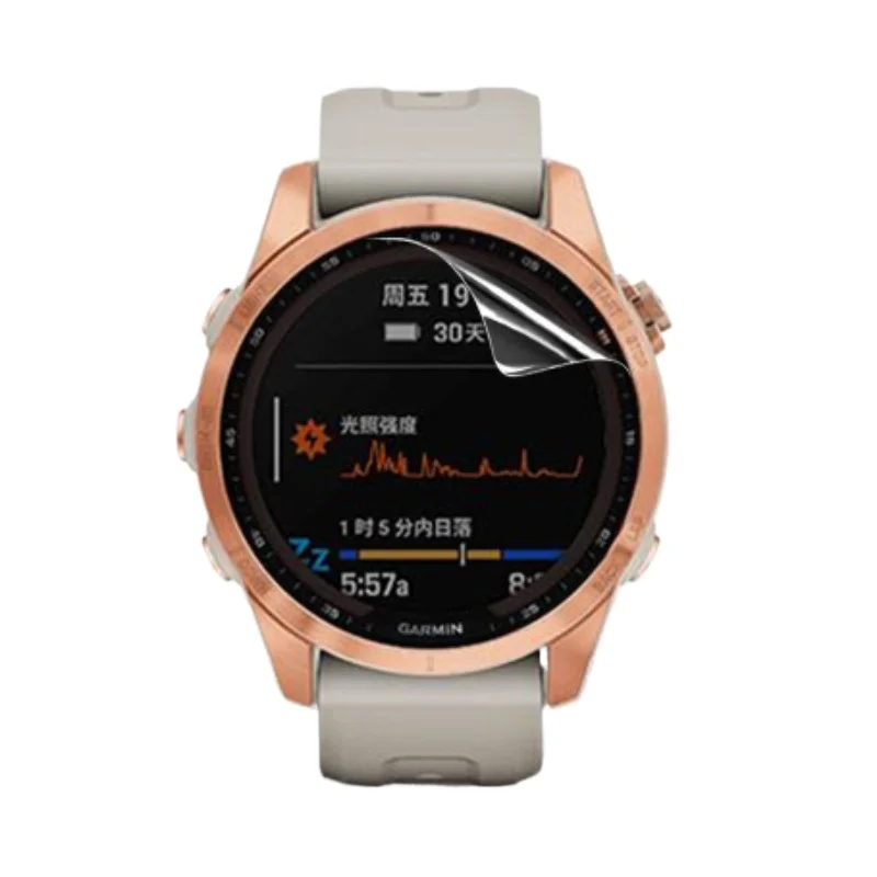 ฟิล์มป้องกัน5แพ็คสำหรับ Fenix 7/7pro Fenix7S Fenix7X ซอฟท์ไฮโดรเจล HD ฟิล์มบางสำหรับ Garmin สมาร์ทวอท์ชอุปกรณ์ป้องกันหน้าจอ