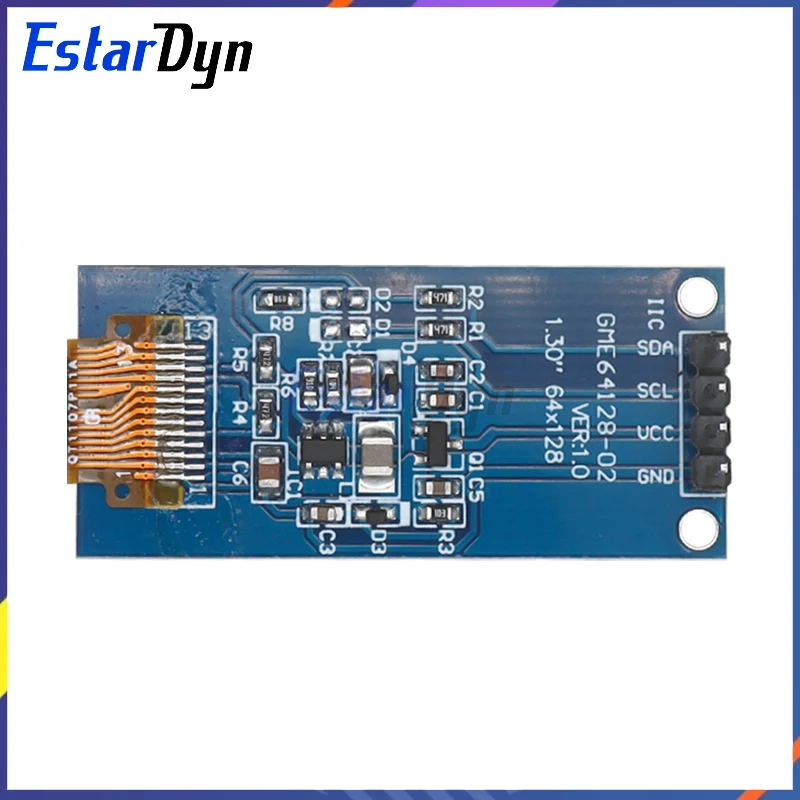 Estardyn 1,3" SH1107 Módulo de exibição OLED 64x128 Vertical SPI/I2C para Arduino ESP32 DIY