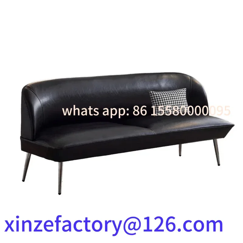 

Customizable Internet celebrity retro sofa small apartment living room light luxury simple black oil wax leather clothing store