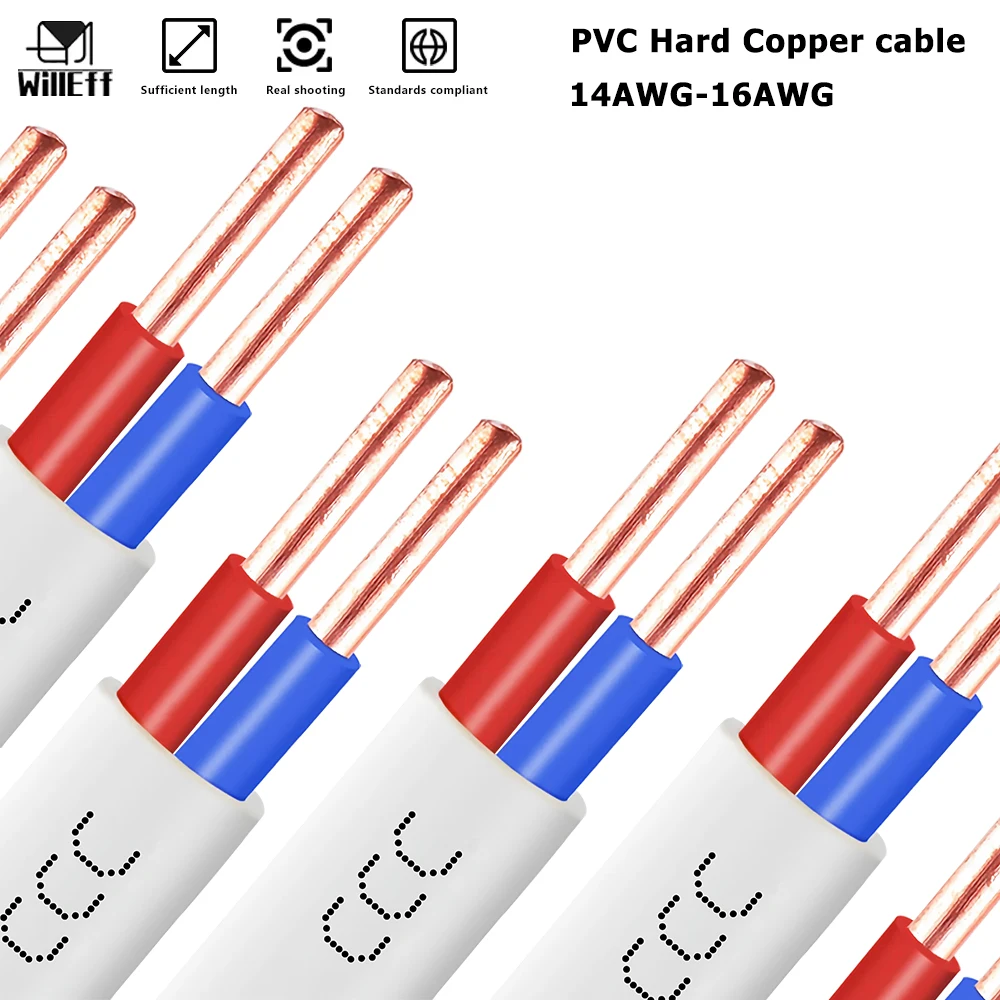 PVC Hard Copper cable Power Electric cable Pure Copper wire Jacket cable Solid Copper Wire Insulated cable Protected cable