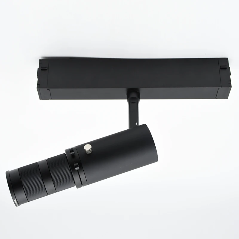 Teto comercial Track Light, Luminária comercial, LED Track Lighting, Foco Zoom, Cob Track Lights, 90 + C