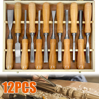 12pcs/set High Quality Wood Carving Hand Chisel Tool Set Professional Woodworking Gouges Tools