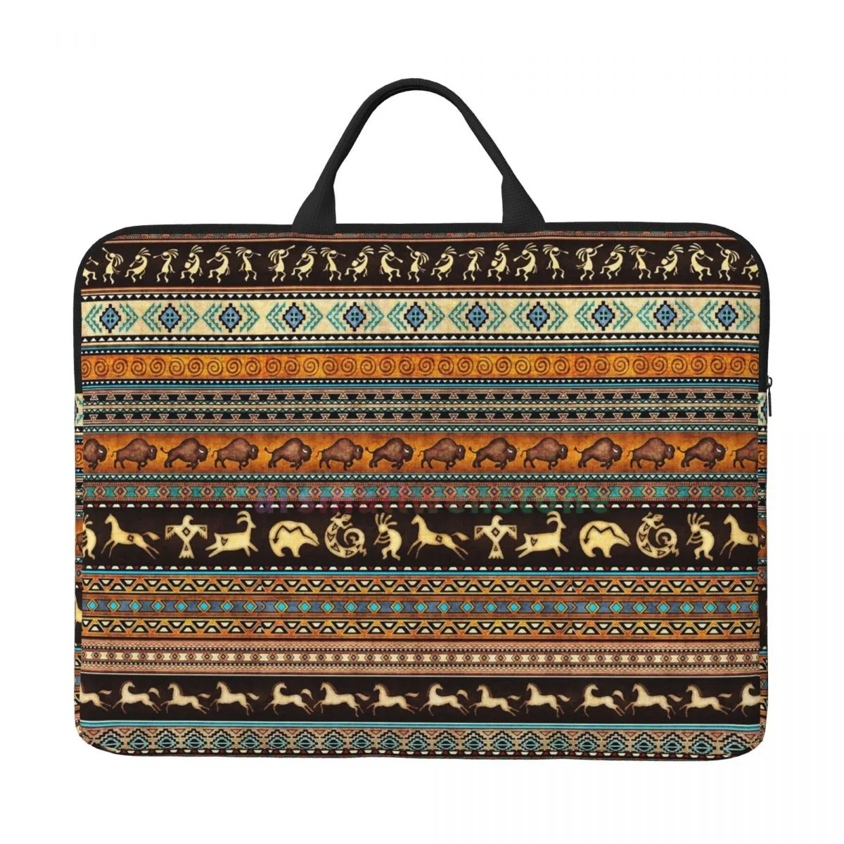 Vintage Boho Ethnic Pattern Laptop Bag Computer Bag Office Business Travel 14 Inch Water Resistant Large Laptop Case