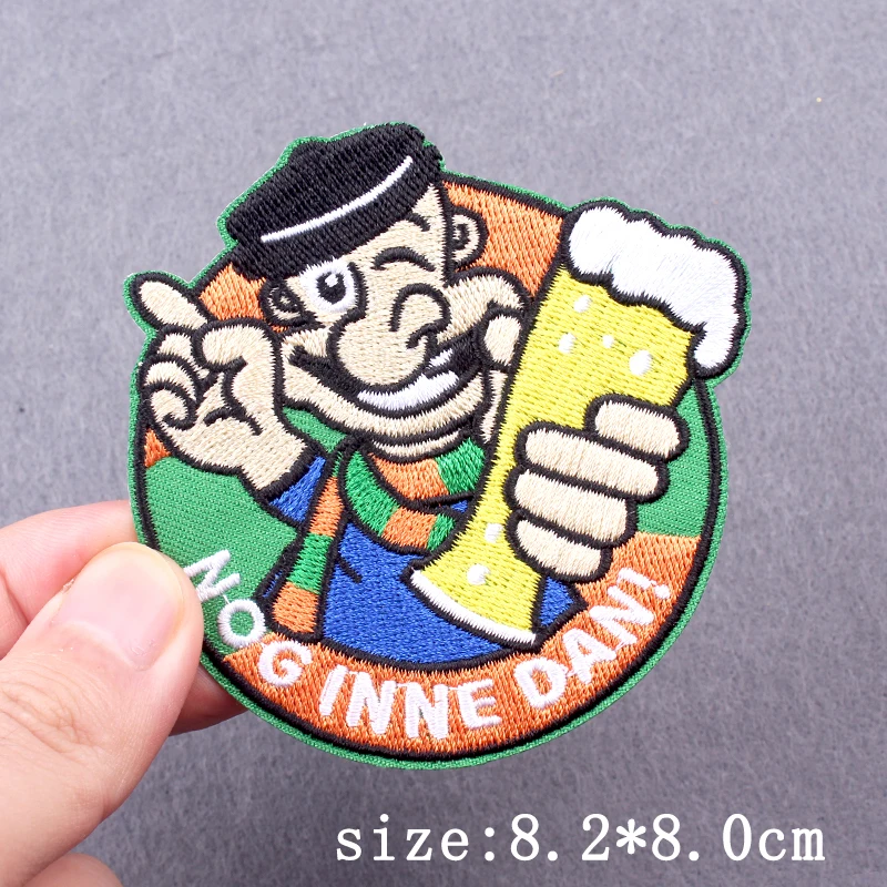 رقعة تطريز كرنفال كرنفال كرويكينجون ، مكواة على رقعات للملابس ، رقعات كرنفال مقلمة ، رقعات كرنفال بيرة #3