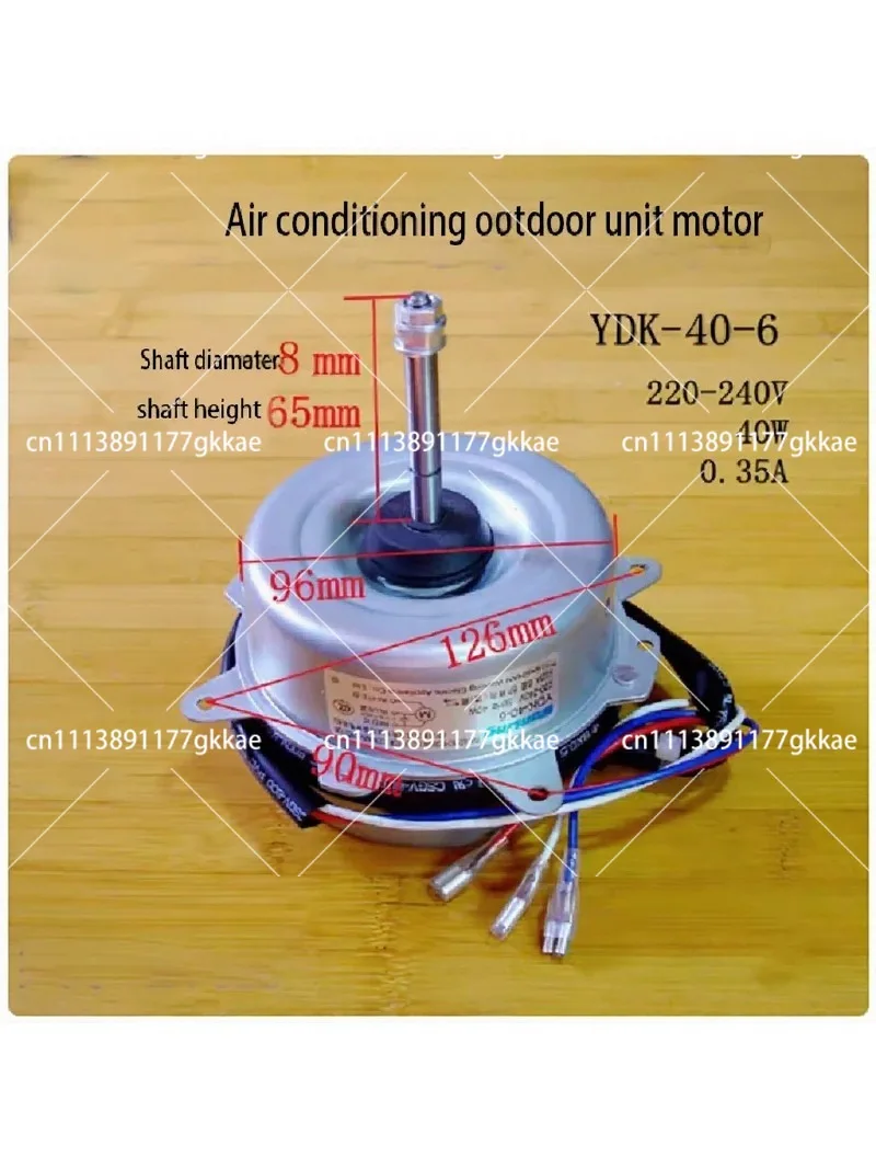 Outdoor Fan Motor YDK-40-6 Forward Reverse Universal 1   1.5P AC Condenser Fan Motor