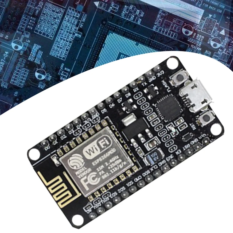 Placa de desarrollo negra ESP-12E ESP8266 CP2102 + sensores 16X + paquete de componentes + módulo de puerto serie USB a puente 65 + placa de pruebas