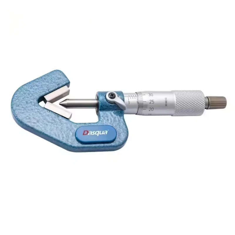 Лидер продаж Dasqua 0,01 мм градуированный конический шпиндель из высокоскоростной стали, механическая V-наковальня, 5-зубый микрометр
