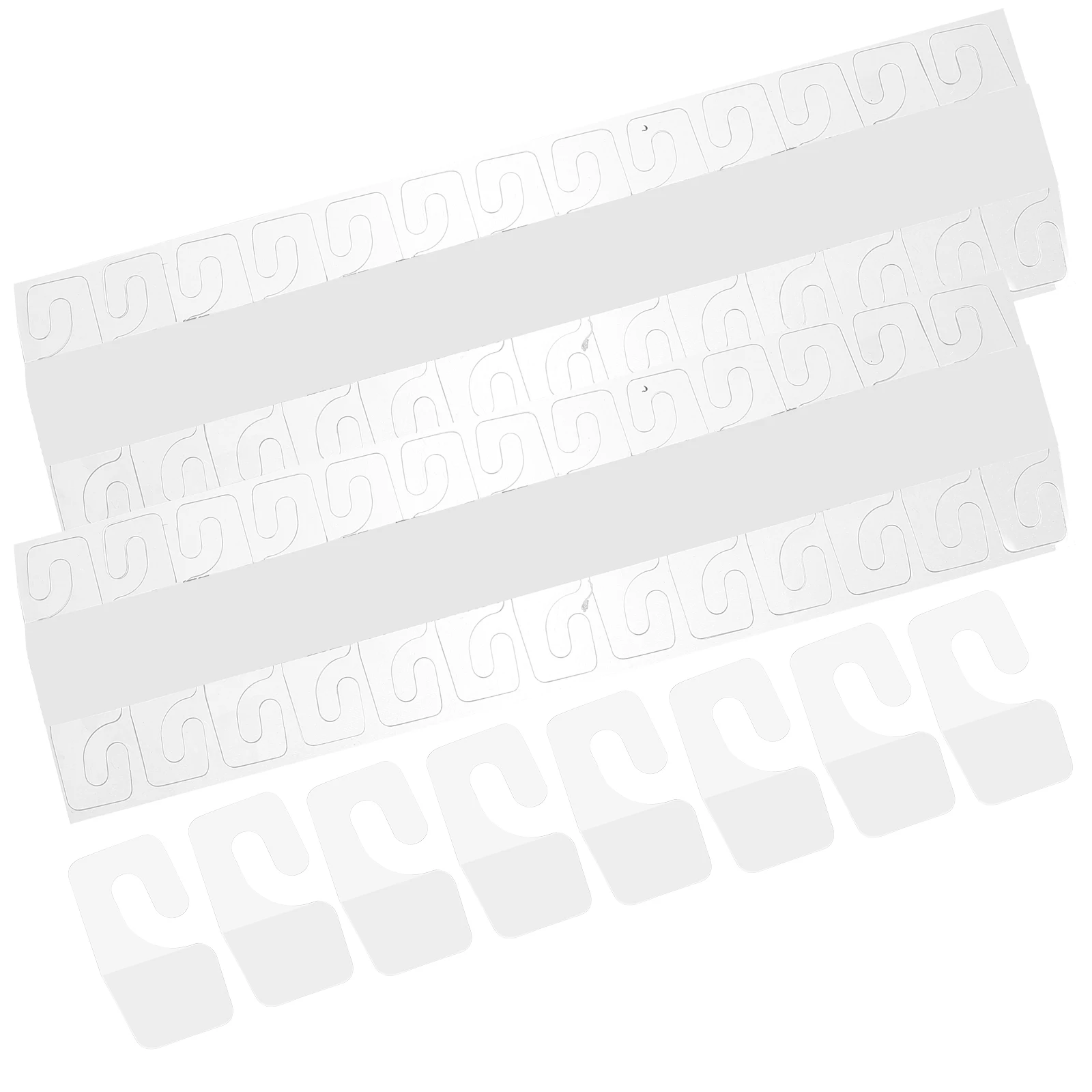 

100 Pcs Self Adhesive Hook Sticky Clips for Hanging Small Tabs Pvc Divider Tags Labeling