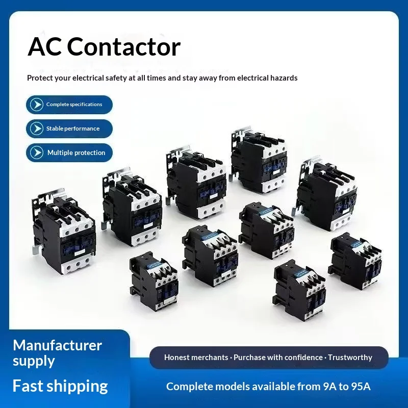 AC Contactor CJX2-1210, 1810, 2510, 3210, 0910 (220V, Three-Phase 380V)