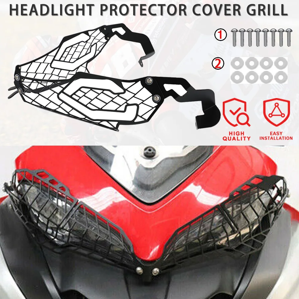 

Headlight Protector Grille Guard Cover Protection Grill For Ducati MULTISTRADA 1260 1200 950 S D AIR GRAND ENDURO PIKES PEAK