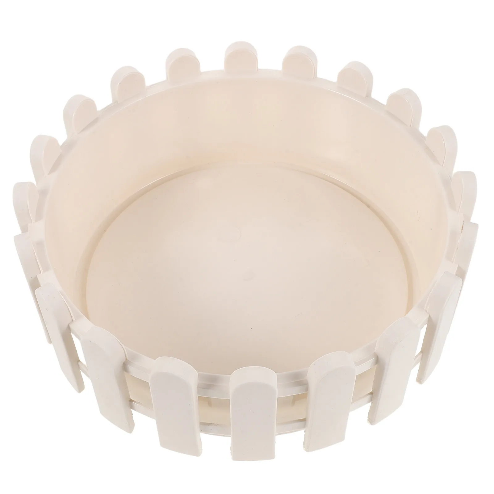 Round Picket Fence Flower Pot Plastic Decorative Window Box Planter 10 Inch Succulent Planter Indoor Outdoor Garden