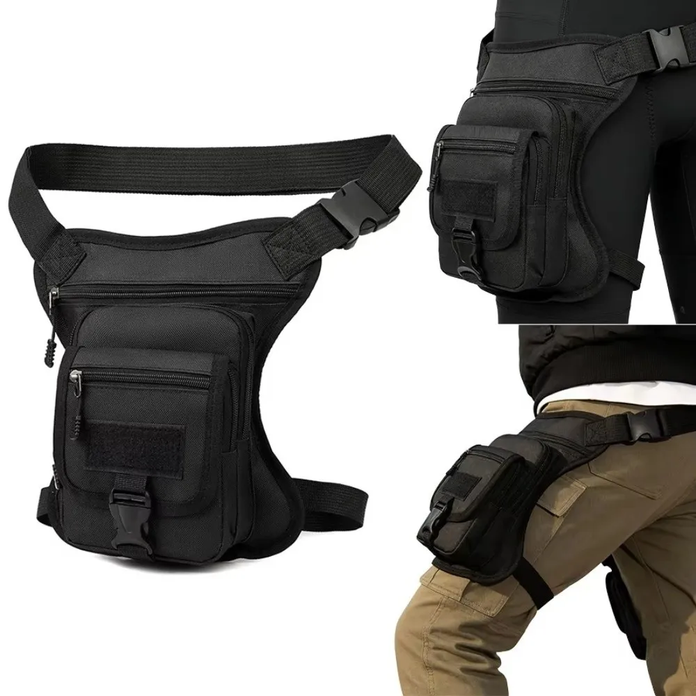 Unisex Multifunctional Motorcycle Thigh Bag Adjustable Strap Portable Drop Leg Bag Waterproof Thigh Pack Motorcycle Riding