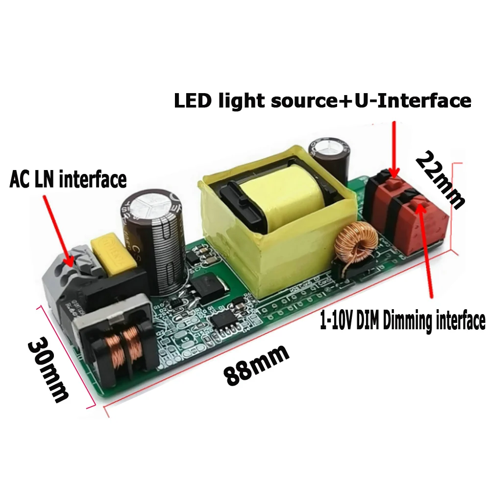 0-10V Dimming power supply, 24-40W wide voltage isolation, no flicker LED constant current power supply, decorative lighting