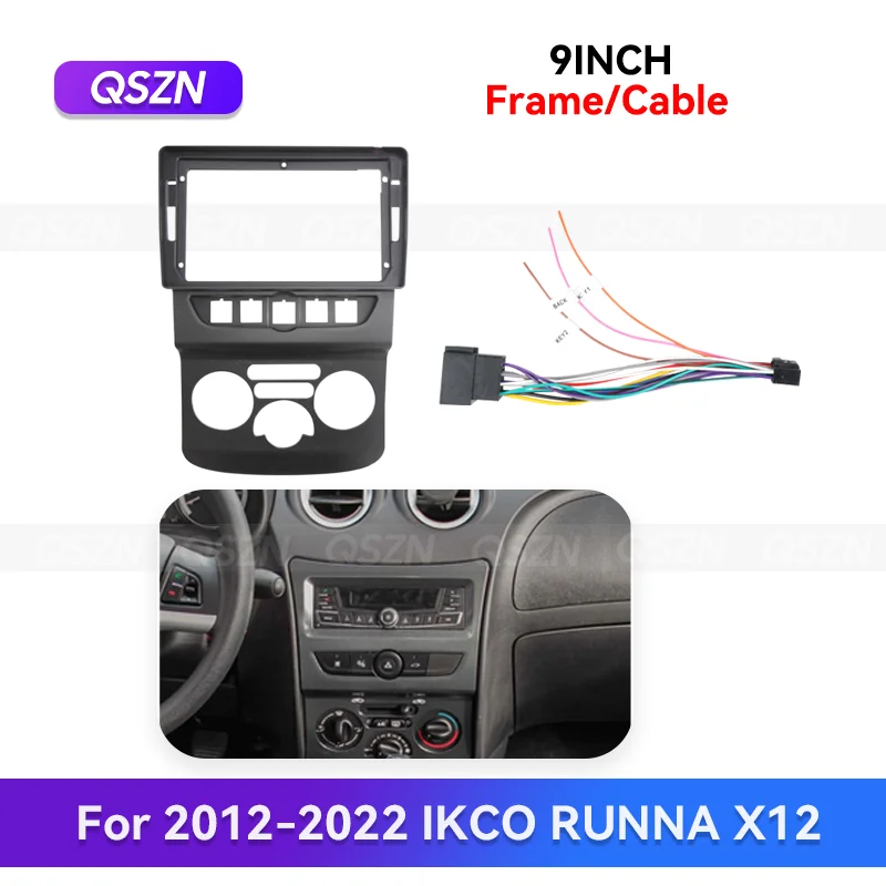 

QSZN 9-дюймовый для 2012-2022 IKCO RUNNA X12 Android автомобильный радиоприемник стерео рамка GPS MP4 навигация мультимедийный комплект жгутов проводов