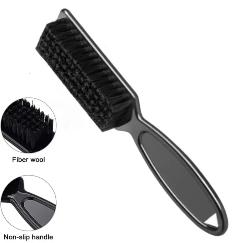 New Barber Neck Duster Brush Plastic Handle Hairdressing Soft Hair Cleaning Brush Head Shape Carving Cleaning Brush Styling Tool