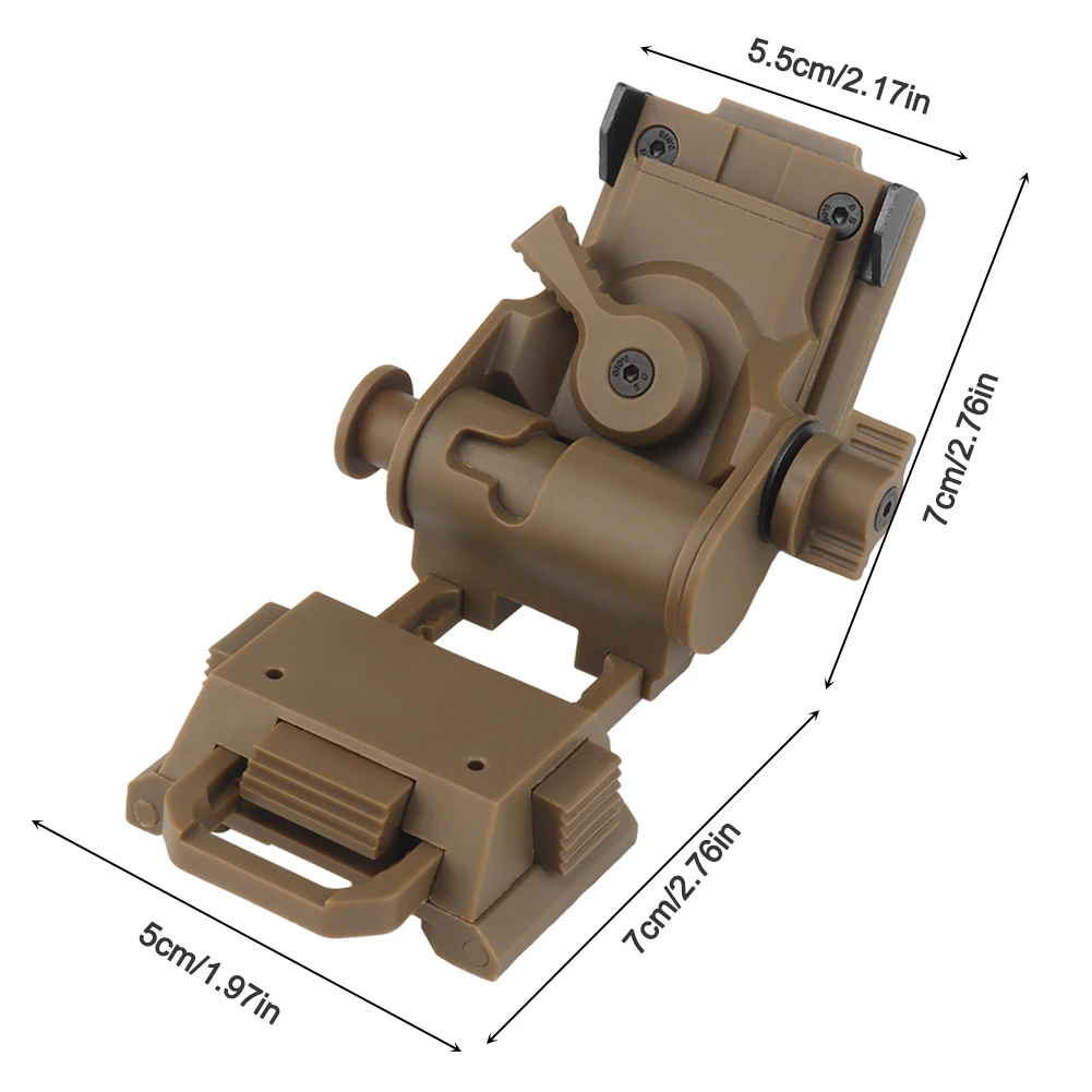 L4G24 NVG Mount Bracket Holder Foldable Night Vision Goggles Mount Helmet Stent Nylon Helmet Mount for PVS15 PVS18 PGPNVG18