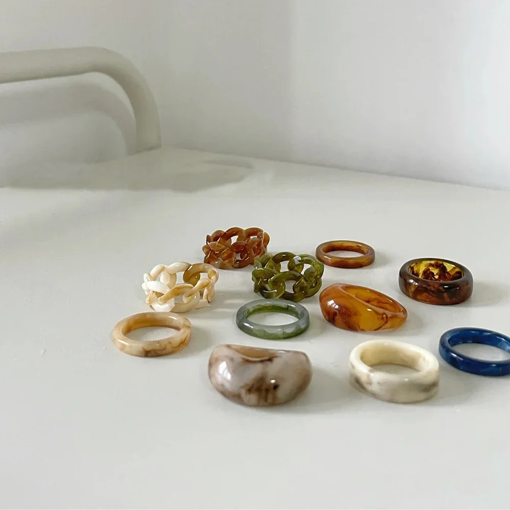 New1set Rings Resin Epoxy Molds Jewelry Silicone Mold Collection Handmade For DIY Crystal Silicone Jewelry Ring Mold Accessories
