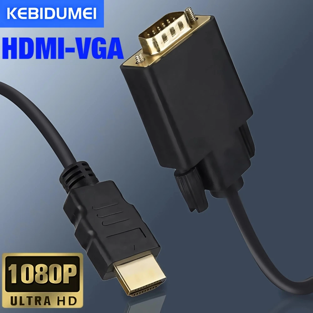 HD 1080P HDMI-Compatible to VGA Cable Converter Adapter For Computer Laptop Projector Monitor Laptop PC TV Displayer XBox PS4