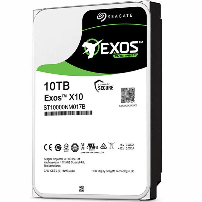 

Seagate Exos 7E10 10 ТБ 7200 об/мин SATA 6 Гбит/с 3,5-дюймовый жесткий диск Enterprise (ST10000NM017B)