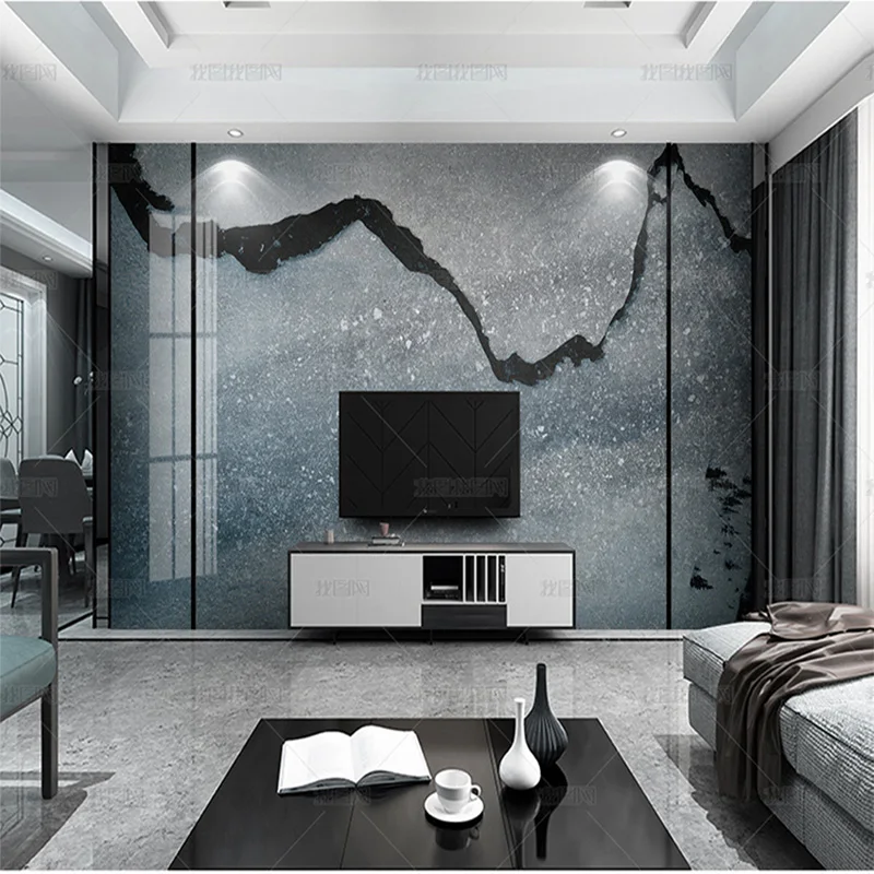 custom 3D Modern contracted mural creativity abstract ink lines marbling wallpaper wallpaper  sofa TV background wall bedroom