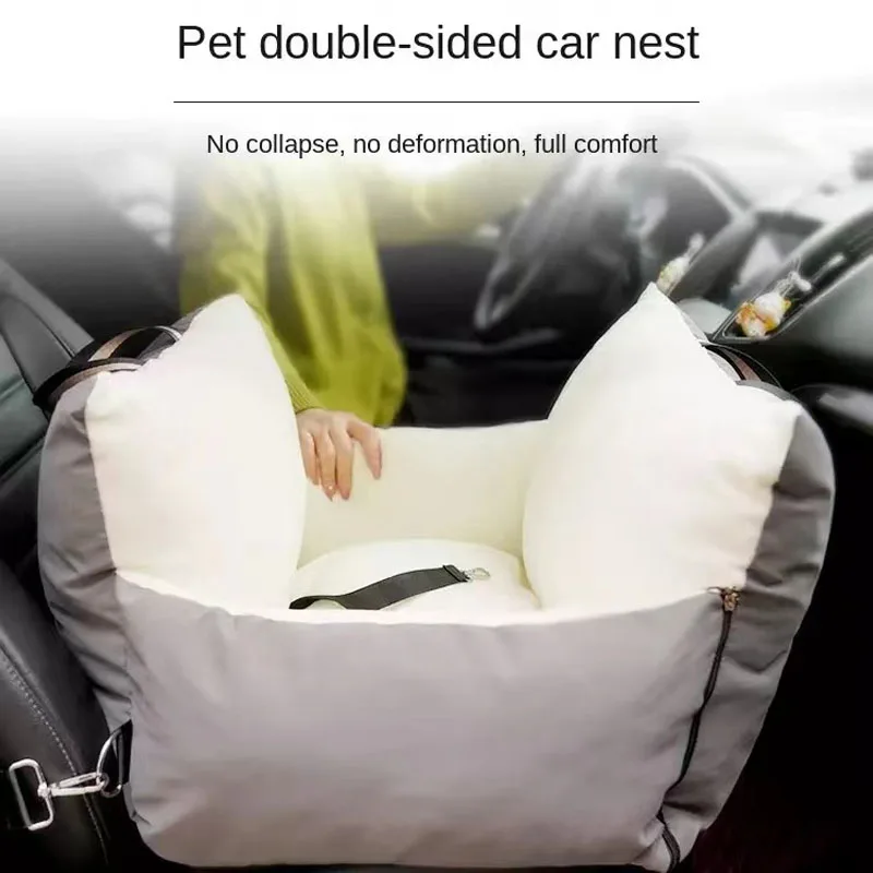 

Pet Car Safety Seat Bed Pad Kennel Double-sided Fabric Fully Removable and Washable Pet Supplies Dog Car Seat Cover