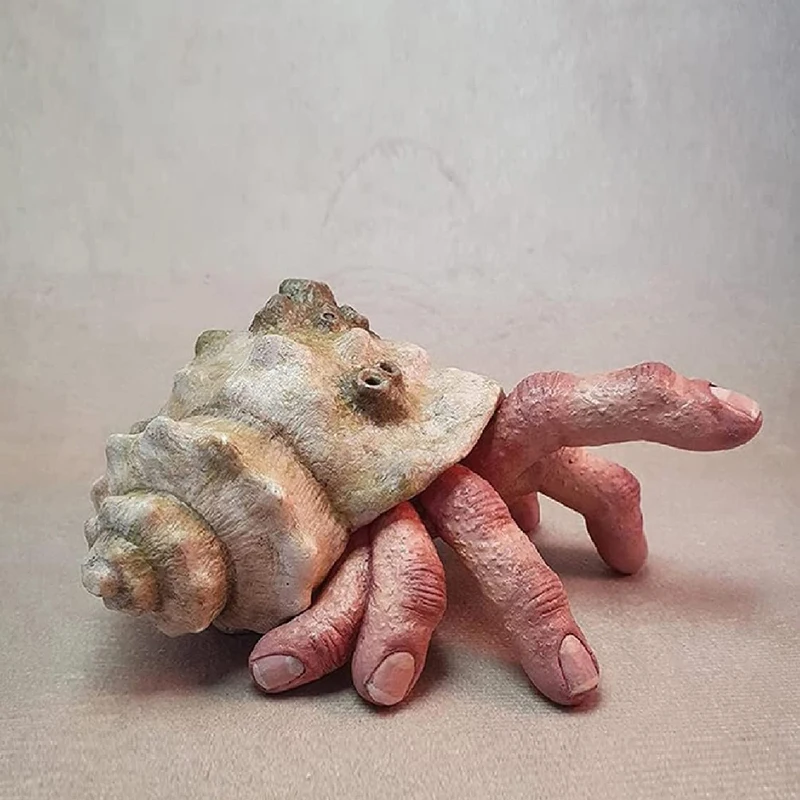 

Resin Finger Crab Decorative Figurine Creepy Weird Realistic Horror Model Statue Handmade Modern Home Decor