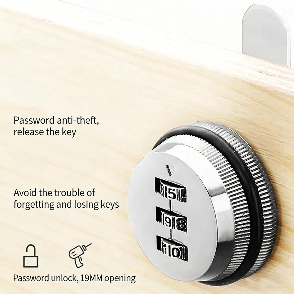 Zinc Alloy Combination Lock Password Lock 3 Digital Code Combination Lock Box Mail Post New Alloy Zinc Locker Cabinet