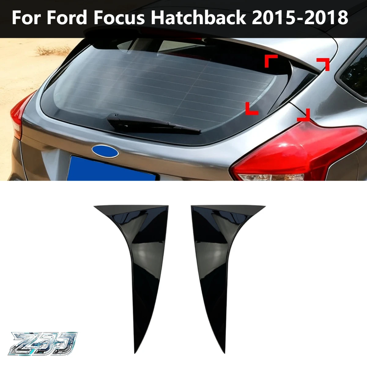 

Rear Window Side Wing Car Exterior Upgrade Auto Modification Accessories Exterior For Ford Focus Hatchback 2015 2016 2017 2018