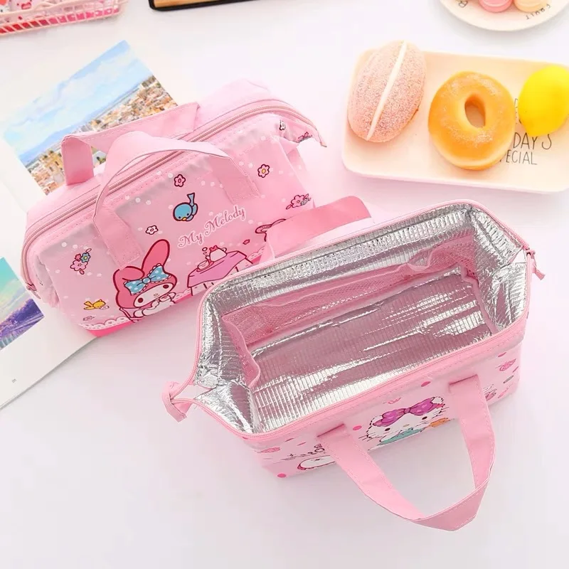 Hello Kitty Lunch Box Bag Little Twin Star Cute Hand Bag Kulomi Shopping Bag Canvas Lunch Box Bag Mummy Bag Girl Food my melody