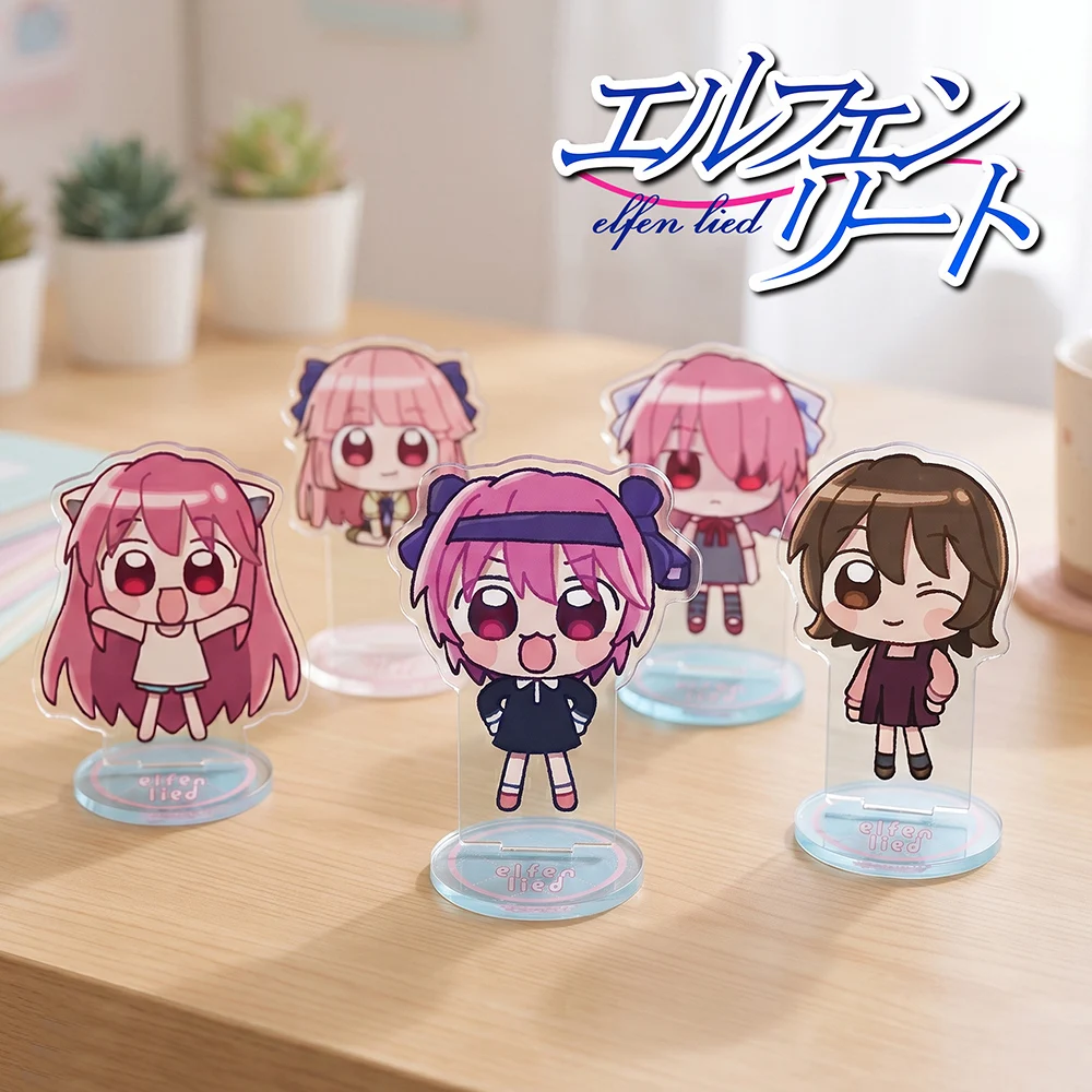 Image of Anime Elfen Lied Acryl-Standfigur Schlüsselanhänger 2026 Neu Q-Version Niedliche Lucy Nyu Nana Yuka Mayu Süße Benutzerdefinierte Figur