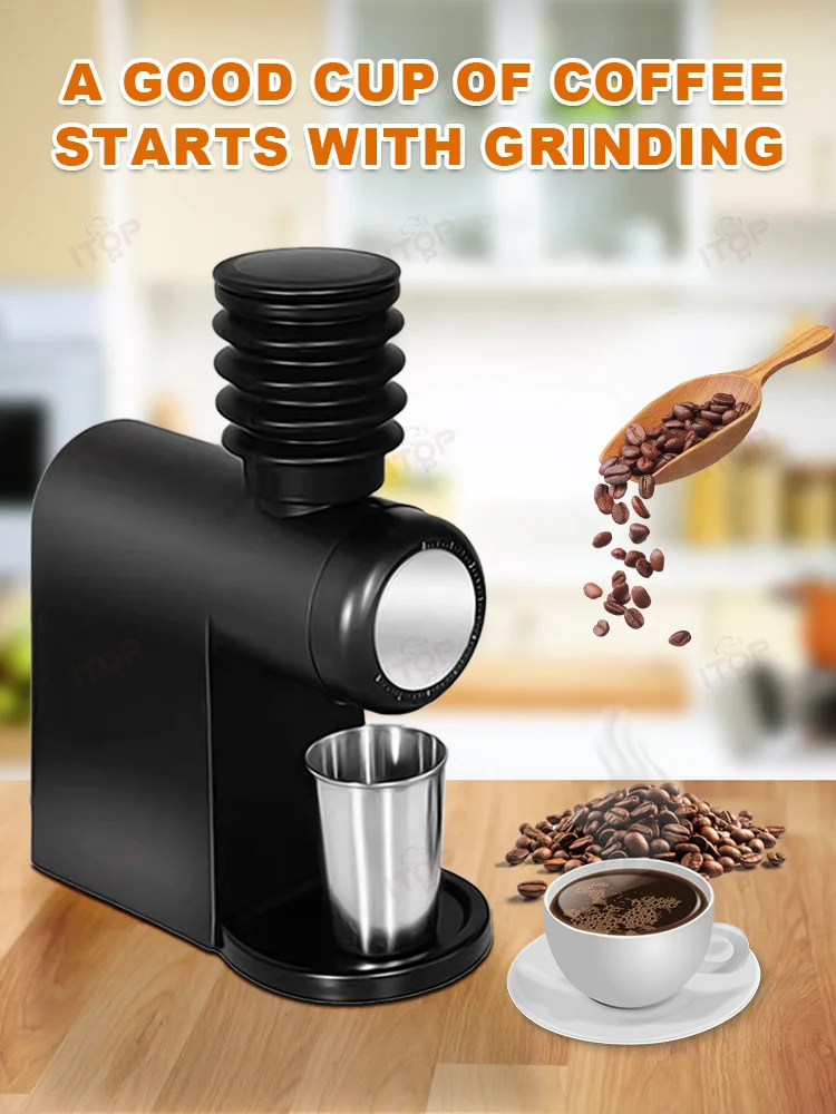 ITOP CG-14 Coffee Bean Grinder 48mm Stainless Steel Flat Burr French press to Espresso Miller Home Use Coffee Grinder