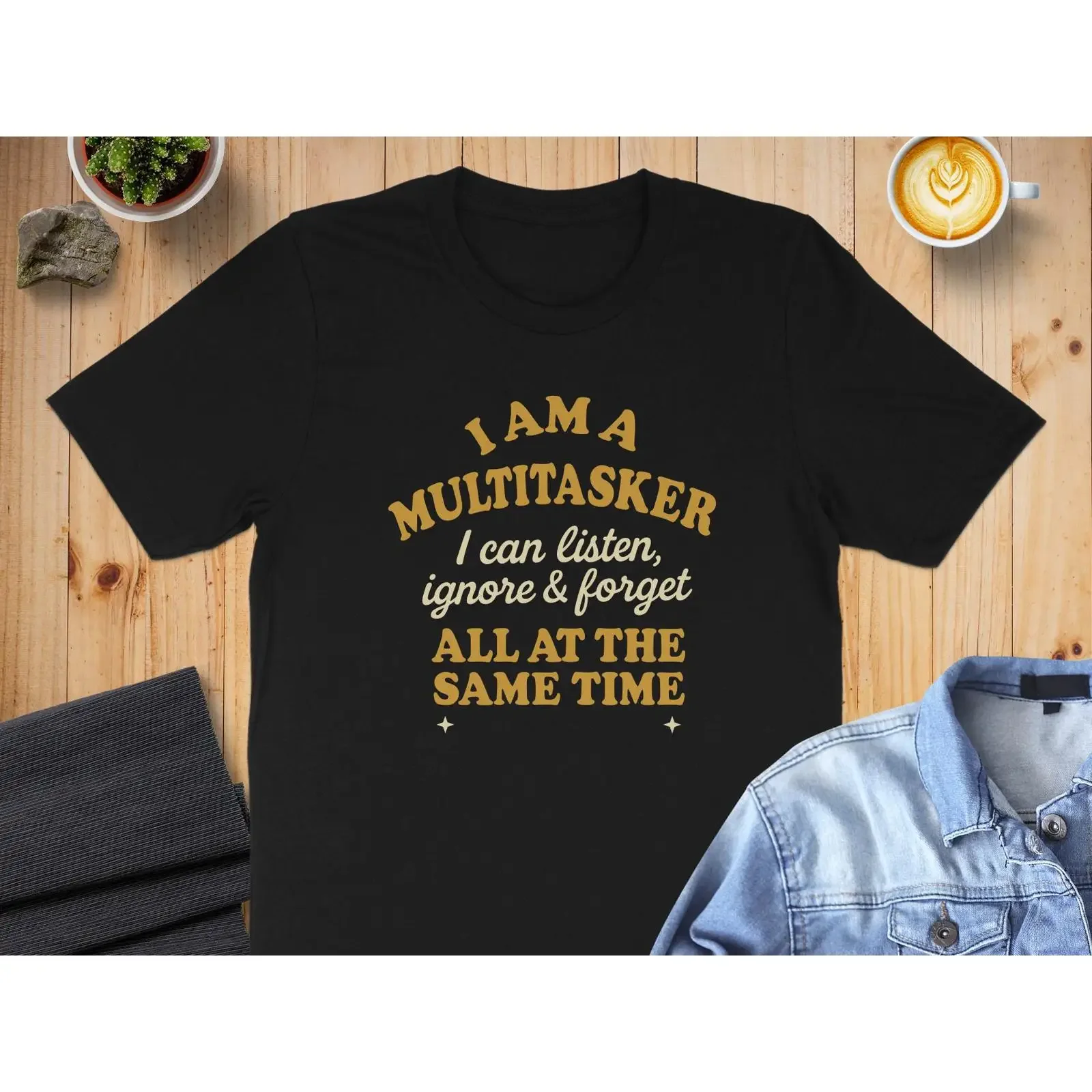 Multitasker T Shirt Sarcastic Humor Funny Saying  vintage Washed Comfortable Slightly Breathable designer clothes Soft