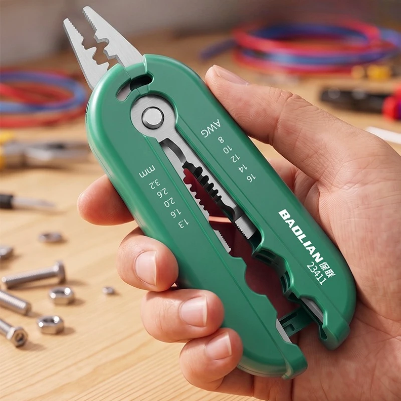 Multi-function Wire Stripper Electricians Cable Cutting Scissors Crimping Pliers Cable Cutter Crimper Tool, Electrical Pliers