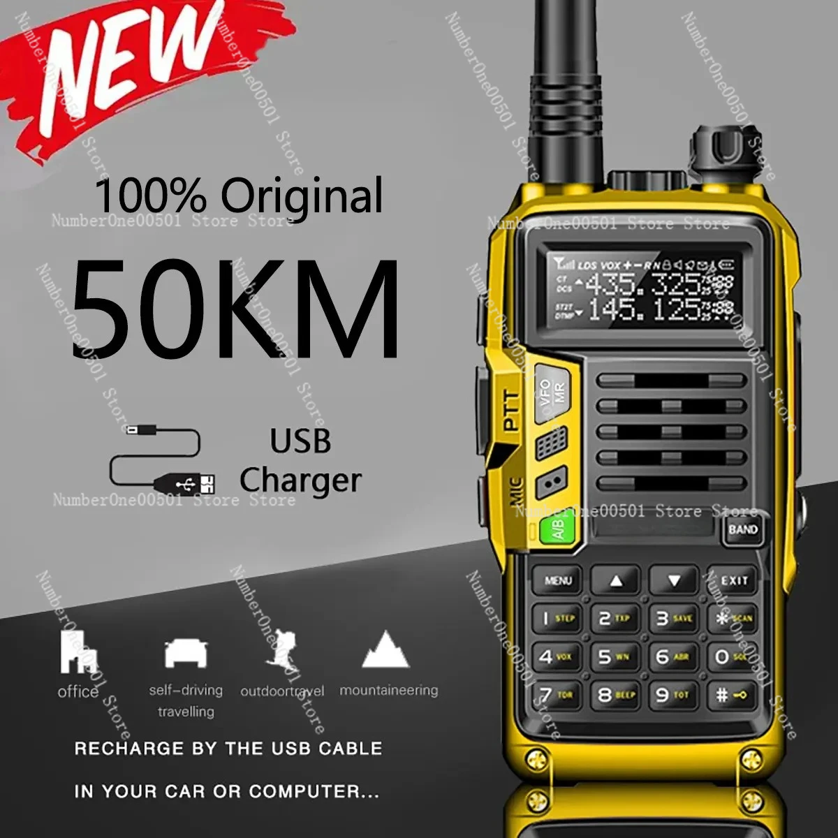

UV-S9PLUS Dual Band UV Walkie Talkie High Power Outdoor Handheld Radio