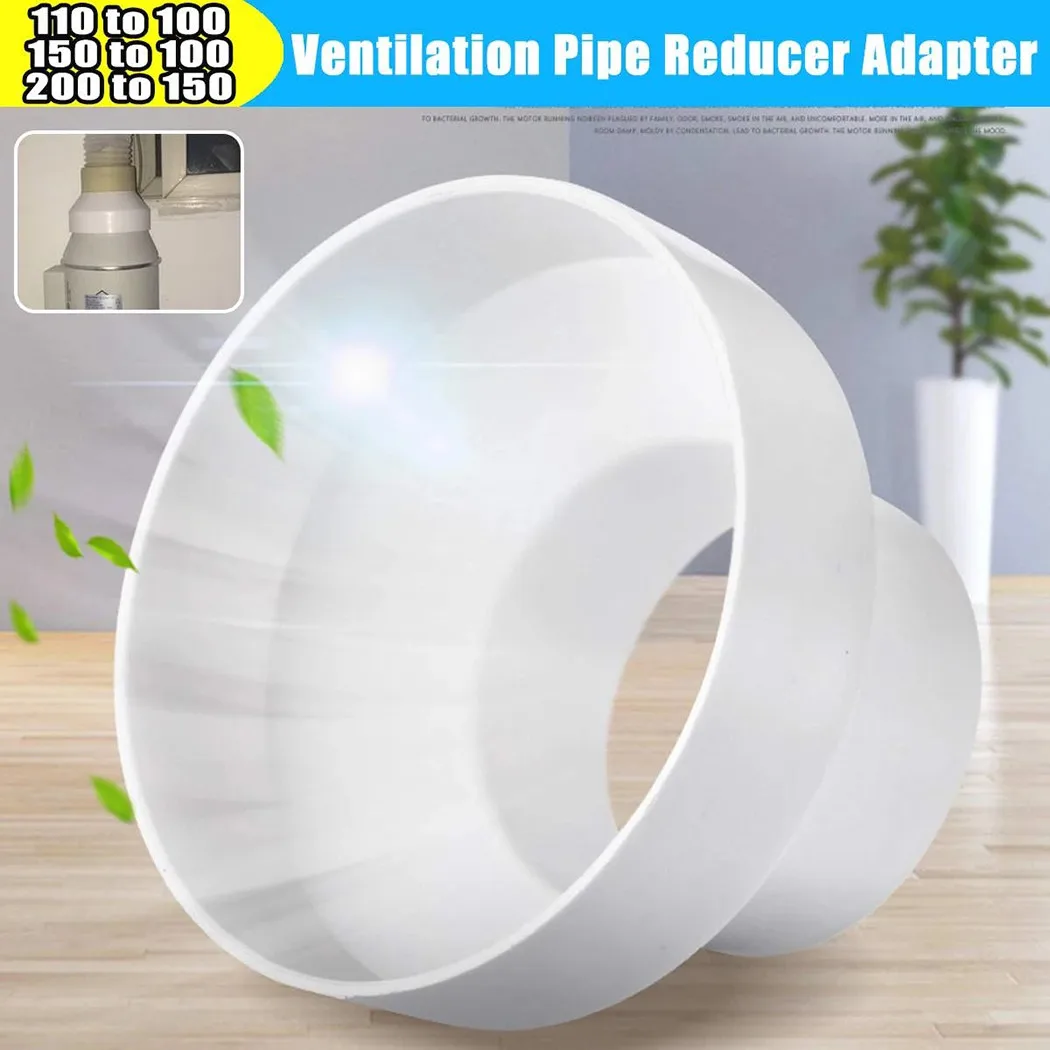 ABS Exhaust Pipe Ventilation Pipe Reducer Adapter Pipe Fittings 110 To 100/150 To 100/200 To 150mm Heat Cool Vent Connecter