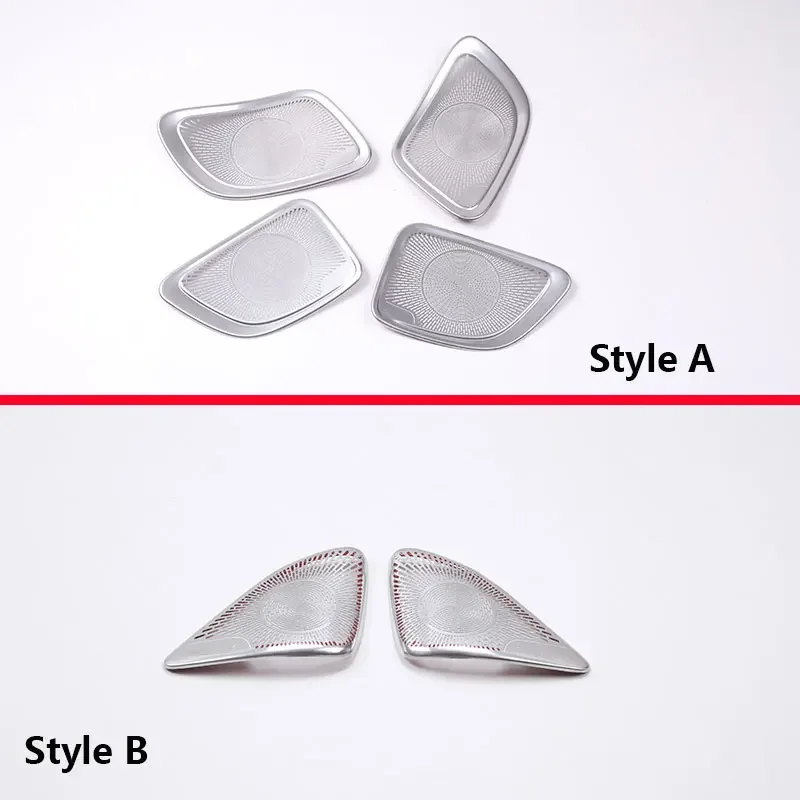 For Mercedes Benz C Class W206 2022-26 Stainless Steel Car Audio Speaker Cover Door Speaker Cover Horn Trim Interior Accessories