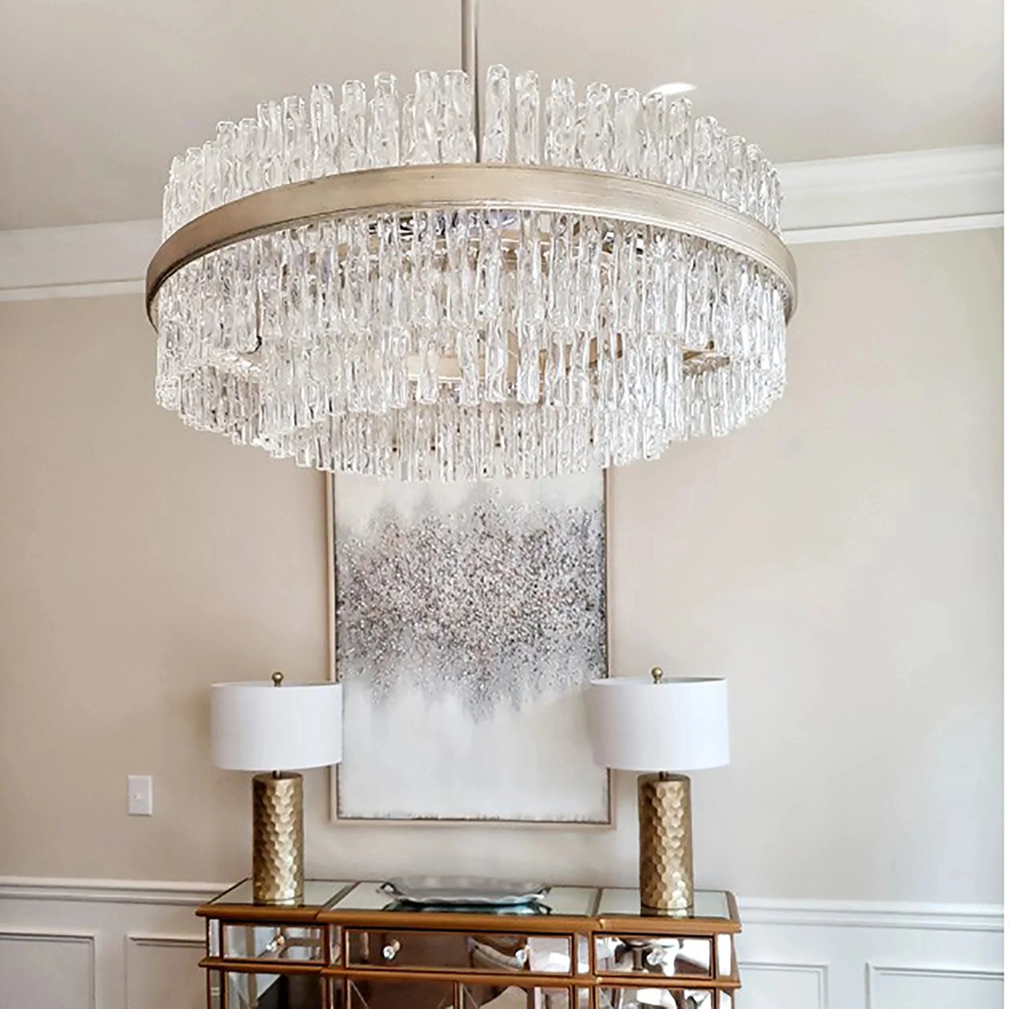 

Винтажная стеклянная люстра, железная люстра в современном стиле, светодиодная круглая потолочная лампа для дома, гостиной, детской спальни, декор, подвесной светильник E12