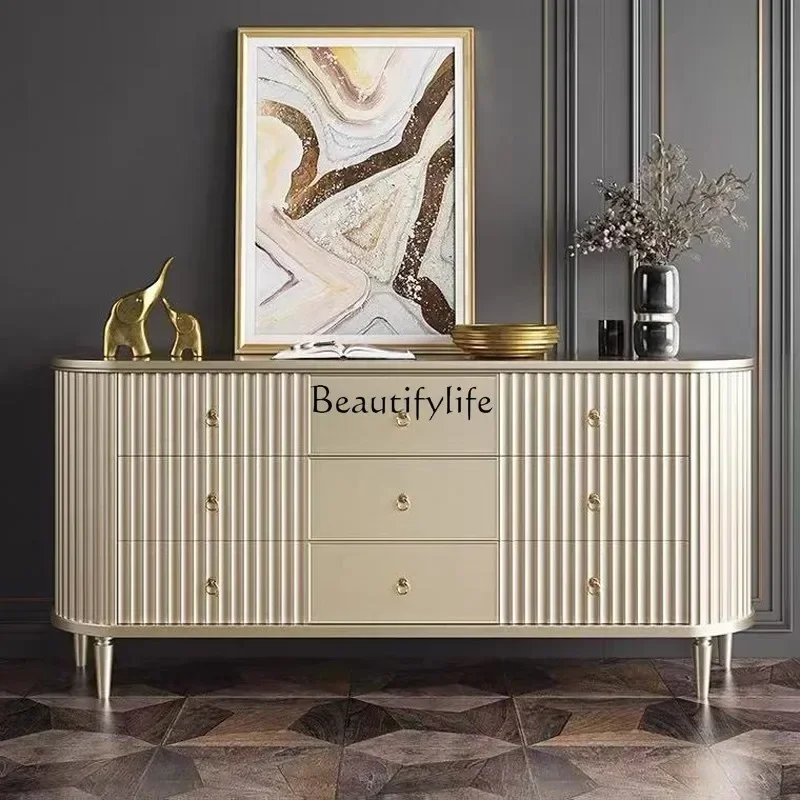 

LJY*solid wood entrance nine chest cabinets modern simple bedroom decoration storage chest