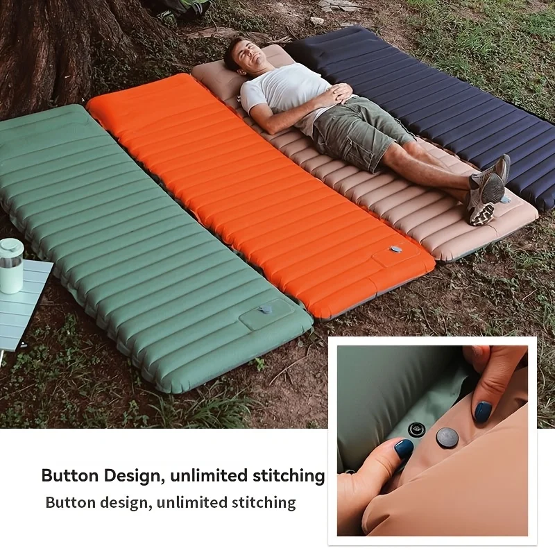 Outdoor Inflatable Pad, Tent Sleeping Pad, Double-sided Thickened Camping Mattress, Single-person Portable Moisture-proof Pad