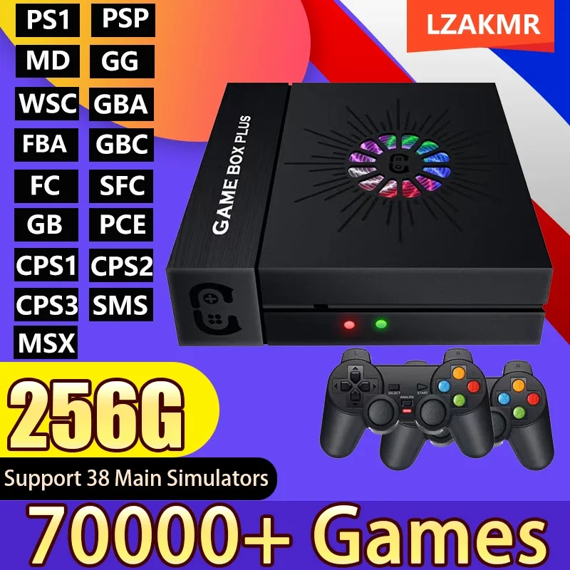 

Super Retro Game Box X6 4K HD Output Wireless Consoles 256GB 70000+ Games For PSP/DC/GBA 60+ Game Simulator Home Edition GameBOX