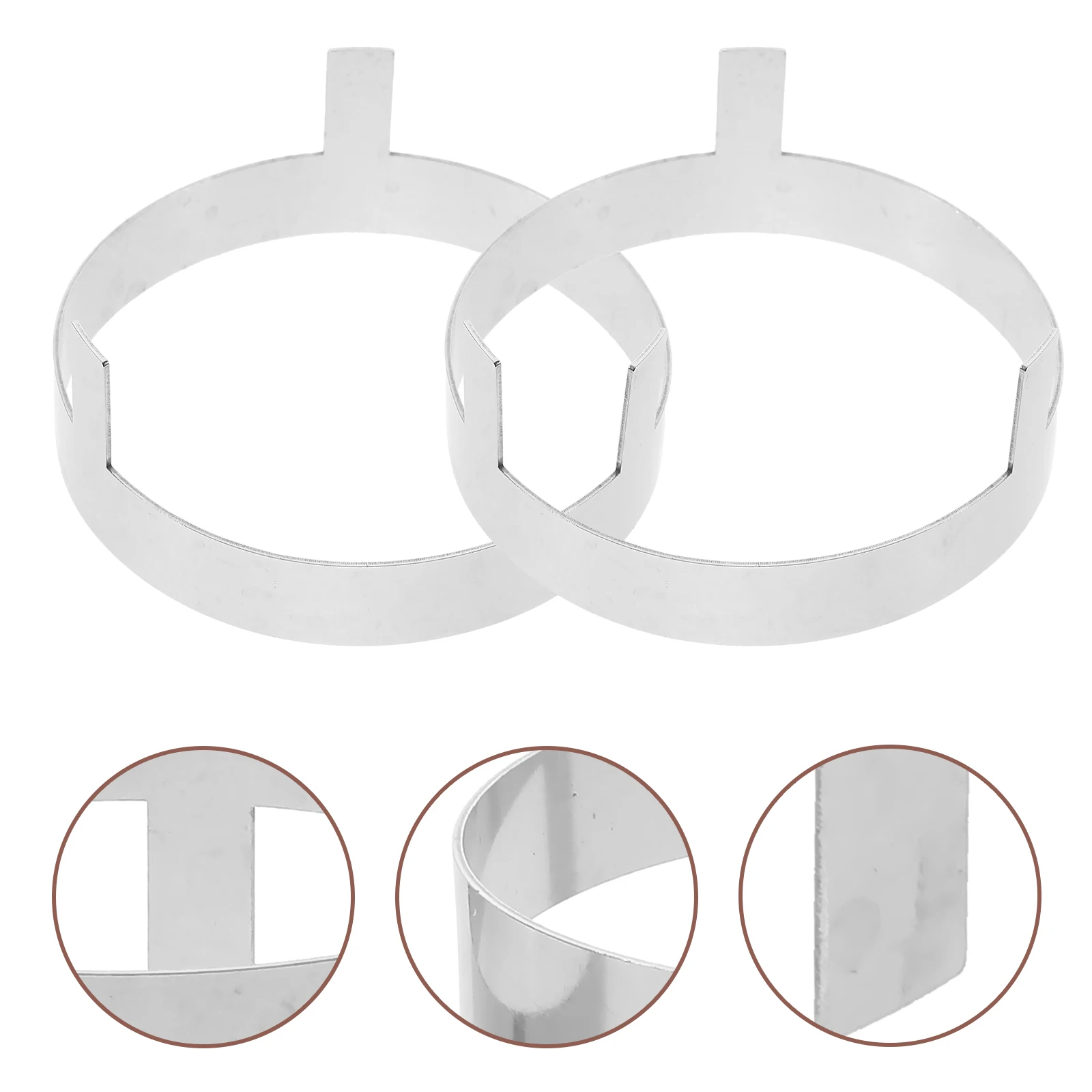 

2Pcs Stainless Steel Coconut Soup Stand Metal Round Holder Kitchen Organizer Storage Practical Coconut Bowl Stand