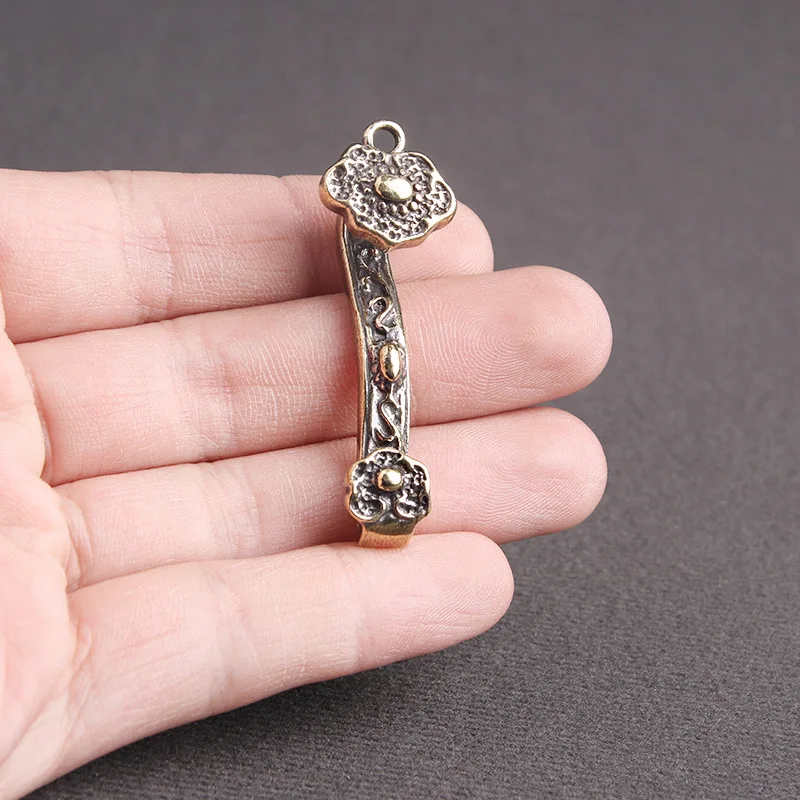 Brass Auspicious Lucky Keychain Pendant Chinese Fengshui Everything Lucky Blessing Pendant Small Bronze Ware Home Decoration