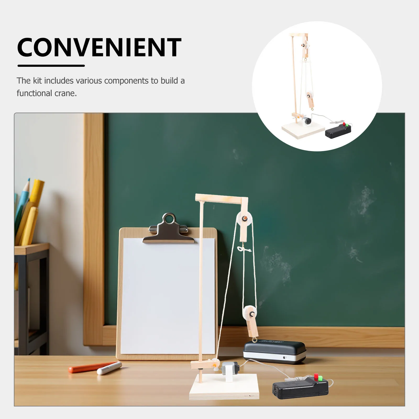 Kit complet de système de poulie, outil d'éducation scientifique, facile à utiliser, sûr et Durable, bloc de poulie pour expérience d'étudiant, 1 ensemble