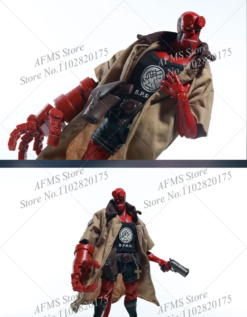 1/12 Scale Collectible Figure Hellboy เสื้อกีฬา T เสื้อกางเกงขาสั้น Fit 6 นิ้ว 1000 ของเล่นผู้ชายทหาร Action Figure Body ตุ๊กตา