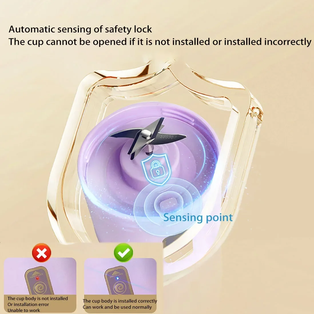 عصارة عصير صغيرة محمولة متعددة الوظائف قابلة لإعادة الشحن مناسبة للأطفال، تستخدم لصنع ميلك شيك وعصير.