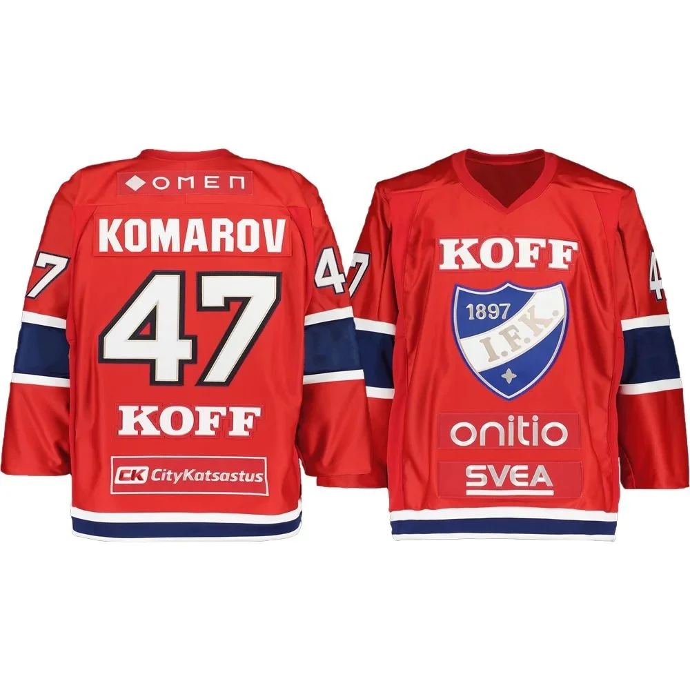 Finnish Ice Hockey 24/25 Ice Hockey Sportswear Ice Hockey Training Suit Long Sleeved Adult and Children's Same 3D Long Sleeved