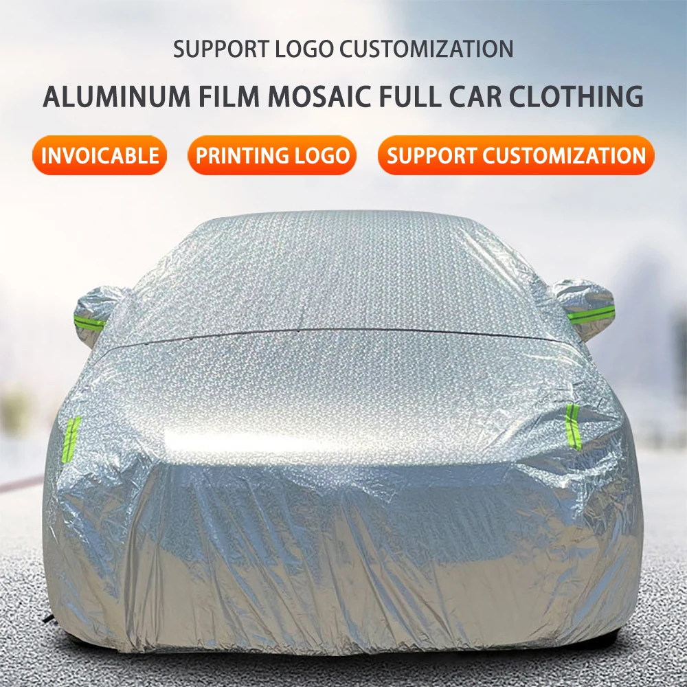 

Car Cover Outdoor Protection Full Exterior Snow Cover Sunshade Dustproof Protection Cover Universal for Hatchback Sedan SUV earu