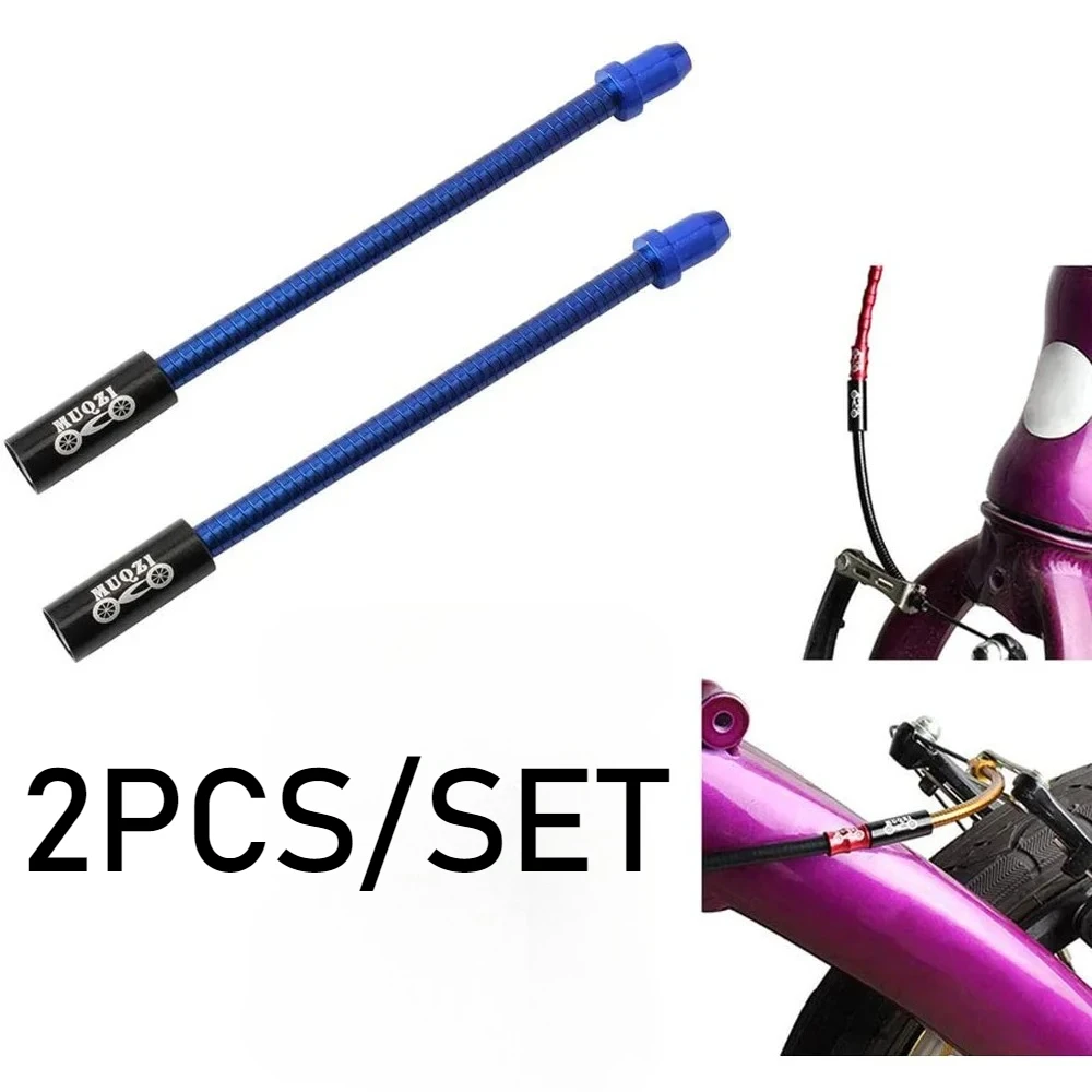

2pcs Folding Bike Bendable Brake Bent Pipe Noodle Cable Guide Universal Flexible Spring V Brake Elbow Bicycle Accessories