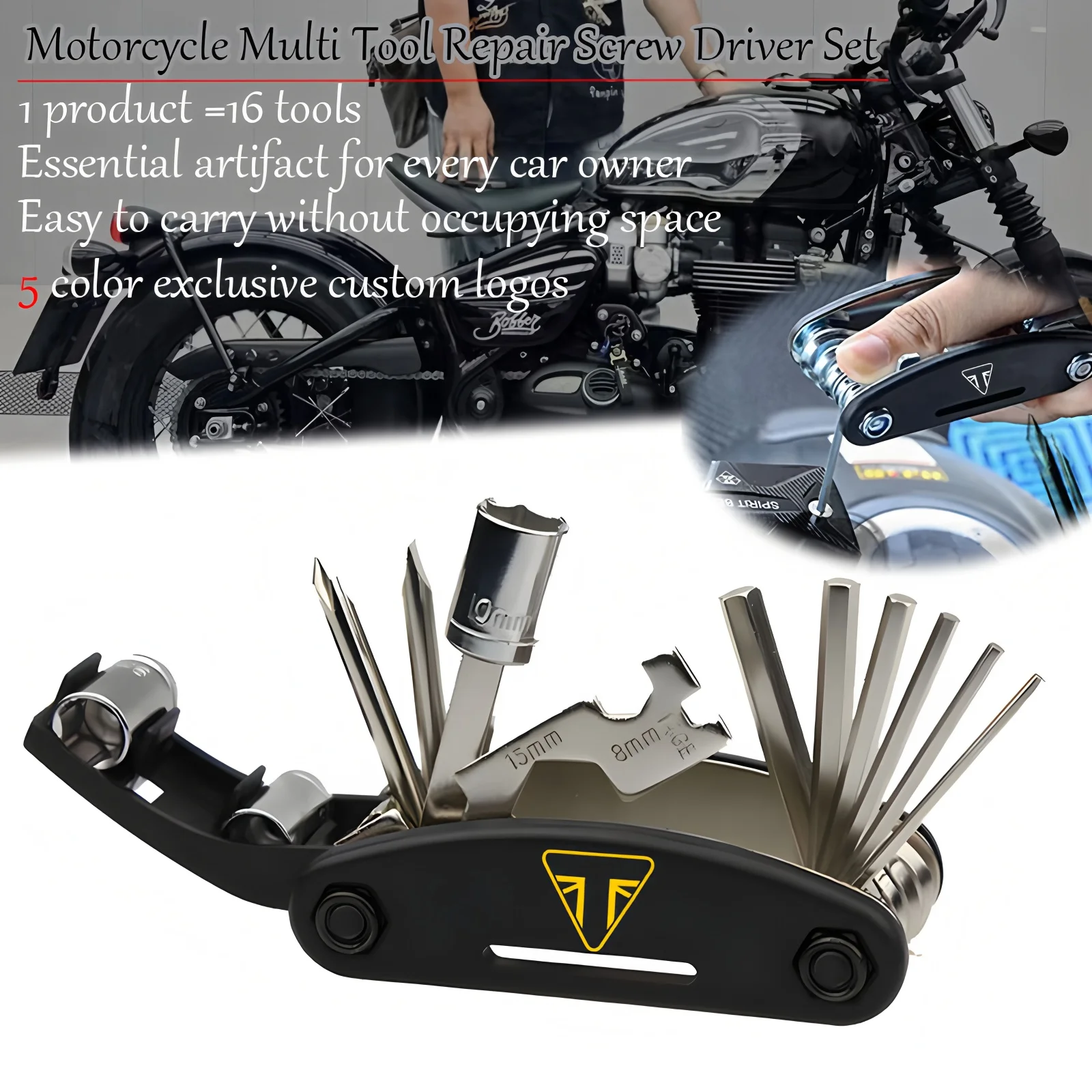 For Trident 660 Tiger 800 900 GT speed 400 triple 1050 R 675 Scrambler Motorcycle Multi Tool Repair Screw Driver Set