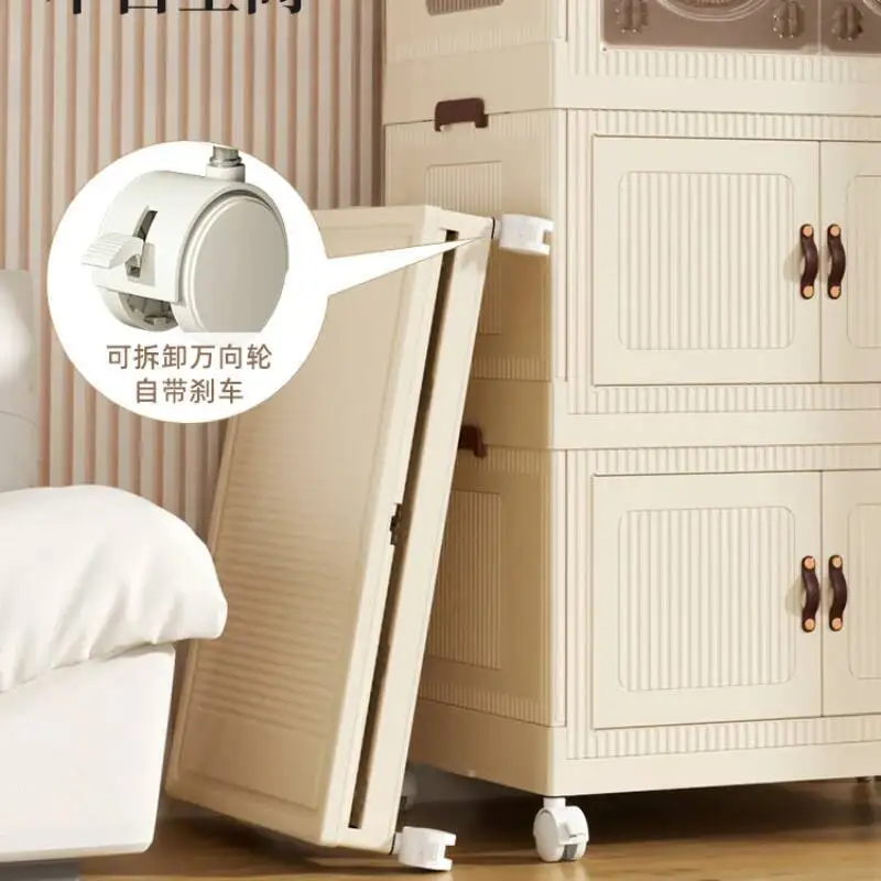 Lemari Kamar Tidur Anak Lemari Pakaian Gantungan Kabinet Bayi Penyelenggara Lemari Pakaian Anak Plastik Plakat Kecil Furnitur MR50CW